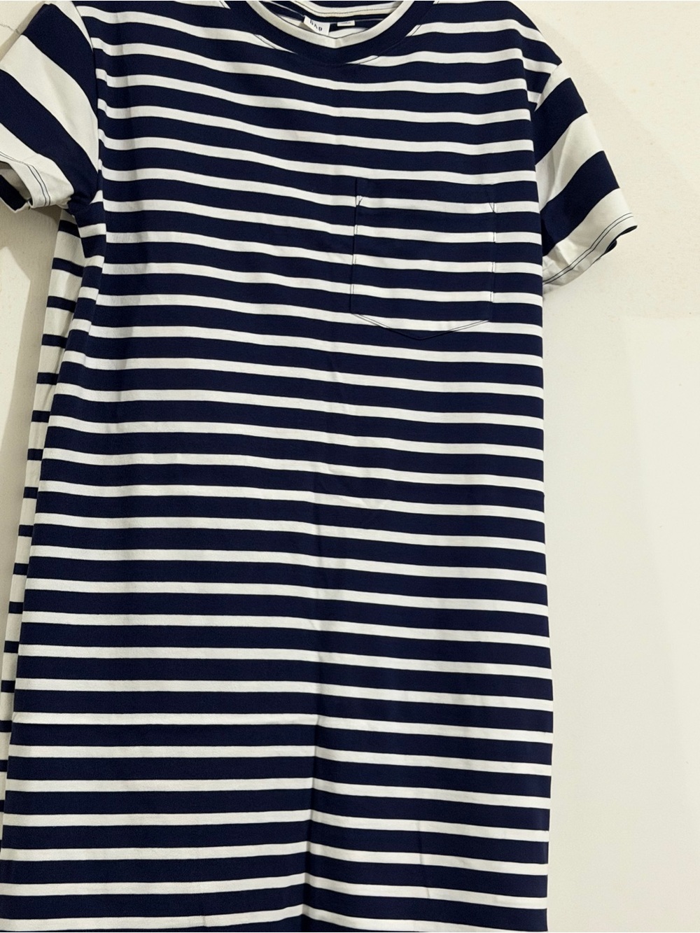 GAP Navy & White Striped High-Low Dress